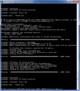 ...that you can easily program with standard tools like avrdude