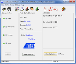 ..which you can program via Atmel's official tool called FLIP.