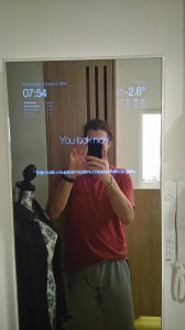 Magic Mirror with a motion detector – HELENTRONICA