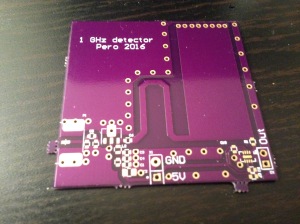 Filter as a part of the 1 GHz detector circuit. Yes, OSH park made the board ;)